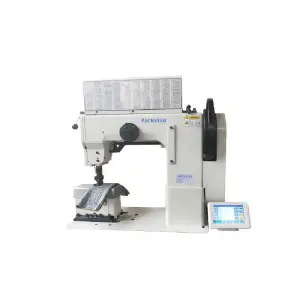 2-Needle Computer Programmable Lock Stitch Sewing Machine for Decorative Sewing on Sofa and Other Leather