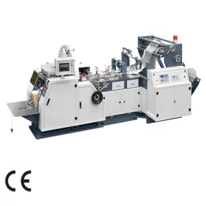 Full Automatic Mini Sharp V Bottom Brown Kraft Food Bread Snack Paper Bag Production Making Machine with Printing
