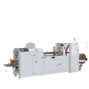 Automatic Take Out Food Bag Printing Machine V Sharp Bottom Bread Paper Bag Making Machine