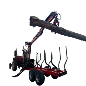 Forest Wood Log Grapple Diesel gasoline electric Hydraulic Pump Station Arms Timber Crane with Crane for ATV Tractor Truck