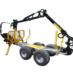 Forestry Machinery Log Loader Trailers with Crane Timber Loading Trailer