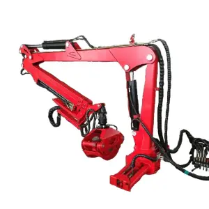 Timber Crane with Trailer Forestry Machine Log Loader Logging Equipment Grapple Truck Wood Crawl Gripper Log Grappler