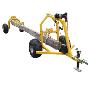 Forestry Machinery Self-Discharging Log Loader Trailer ATV Trailer with Log Loader Crane
