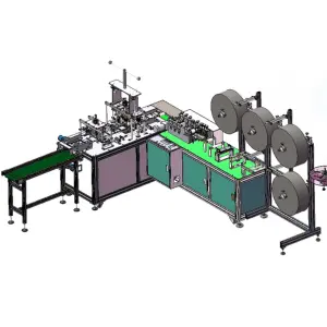 Full Automatic Surgical Mask 3ply Disposable Making Machine
