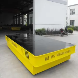 Electric Flat Cart Powered by Batteries with Remote Controller for Transporting Material