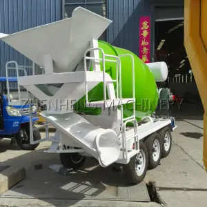 3CBM Construction Cement Mixer Truck Flat Mouth Spinning Tops Yard Concrete Mixing Station Equipment Engine Motor Core