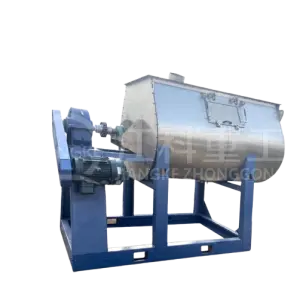 Double Ribbon Stainless Mixing 500kg 1 Ton Capacity Dry Powder Ribbon Cement Mixer Machine