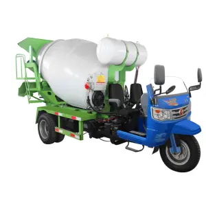 2.5 CBM Hydraulic Self-Loading Cement Mixer Tricycle Easy Transport Concrete Mixing Truck Core Engine Bearing