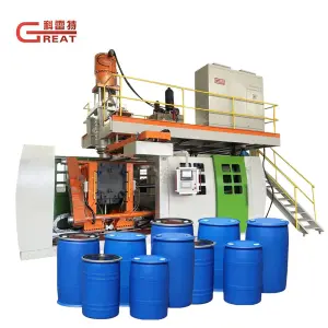 220L Barrel Moulding 55 Gallon Plastic Double Ring Chemical Drum Making Machines 200 Liter Extrusion Blow Molding Machine