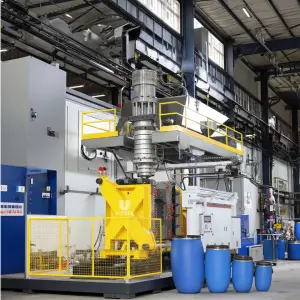 Auto HDPE LDPE 55 Gallon 120L 160L Big Drum Making Chemical 200L 220L Double Ring Barrel Extrusion Blow Moulding Machine