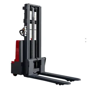 1.5ton 3.5m Electric Stacker Walkie Type Electric Forklift Stacker Lift Height With Bias Operation