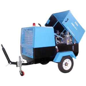 185 Cfm Portable Diesel Air Compressor for Sandblasting