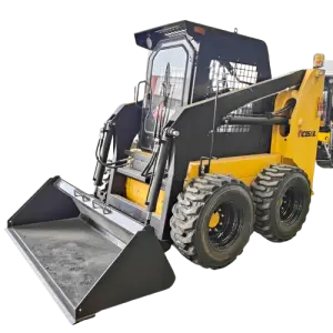 Shanghai Supply Construction Machinery Wheeled Mini Skid Steer Loader Diesel Power Quick Change Operation Attachments