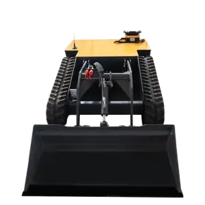 Mini Skid Steer Loader Remote Control Dwarf Type Track Drive Front Loader Bucket Attachment Loader