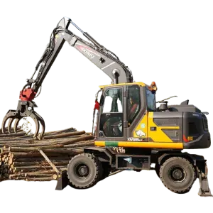 X120plus 10 Ton Wheel Crawler Excavator Compact Hydraulic Digging Machine for Construction Earthmoving with Grabber