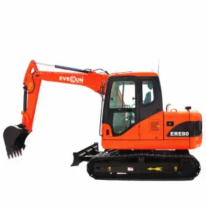 ERE80 Construction Machinery Small Garden Crawler Mini 8 Ton Earth Moving Machine Excavator