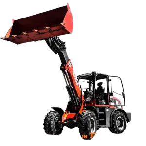 Heavy-Duty Steel Front End Bucket Loader - Hydraulic Compact Tractor for Robust Construction and Landscaping Tasks