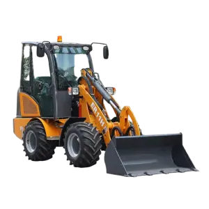4WD Mini Tractor Loader - All-Terrain Radlader with Front-End Bucket for Farm and Construction Versatility