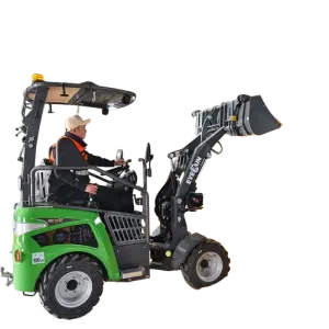 Agile 4WD Mini Loader with Front-End Bucket - All-Terrain Compact Tractor for Landscaping and Property Maintenance