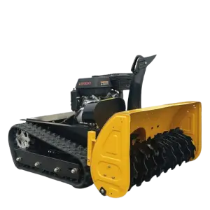 Mini Remote Control Snow Blower Petrol PTO Industrial Commercial High Powered Smart Thrower Machine Rubber Track Winter Sweeper
