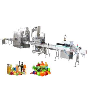 Automatic Beverage Production Line Processing Machine for Fruit Juicer with Glass Packaging