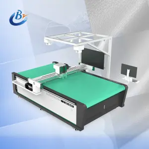 Automatic CNC Genuine Leather Knife Cutting Machine with Plotter Equipment Leather Production Machinery