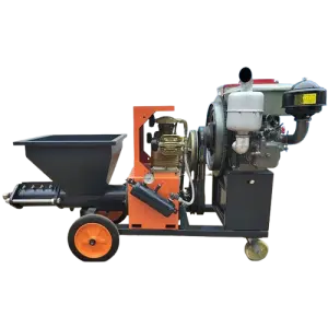 Electric Mortar Sprayer Diesel Wall Cement Spraying Machine