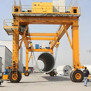 200 Ton Heavy Duty RTG Crane Wheel Rubber Tyre Gantry Crane Rubber Tyre Straddle Carrier