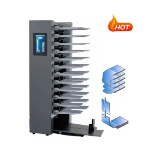 Automatic 6/10/12 Bins Paper Collator Machine A4 Booklet Calendar Newspaper Gathering Sorting Collating Machine for Paper