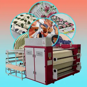 Oil Heating Large Roller Calender Textile Sublimation Paper Printing Machines Roll to Roll Roller Heat Transfer Press Machine