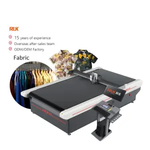 RUK Flatbed Fabric Cutting Machine Plotter Automatic Stretched Canvas Clothing Sample Cutting Machine