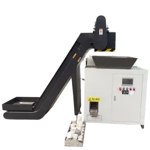 Automatic Scrap Metal Steel Briquette Machine Line Pressed Metal Shape Wood Chips Compress Baler Machine