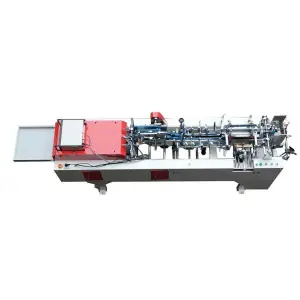 ZH500 Small Carton Paper Box Gluing Machine Mini Automatic Folder Gluer Machine