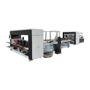 Full Automatic Folder Gluer and Stitcher Machine for Carton Box Carton Folding Gluing Stitching Machine