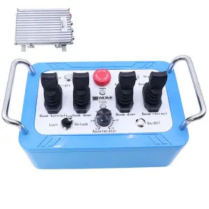 12V 24V 4 Levers Hydraulic Joystick Manual and Automatic Solenoid Valve Industrial Radio Remote Control