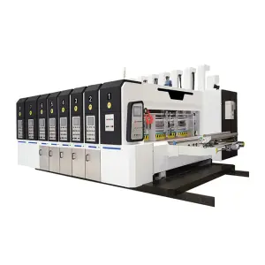 High-Speed Automatic Corrugated Paperboard Slotter Die Cutter Machine PLC with Flexo Printer Equipment for Packaging Forming