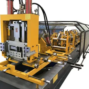 PLC Control Interchange Steel Channel Metal C Z Purlin Cold Roll Forming Machine