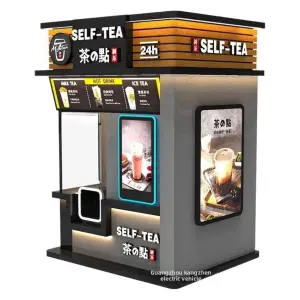 24-Hour Commercial Metal Unmanned Robot Vending Machine Self-Service Coin Payment System for Coffee with SDK Function