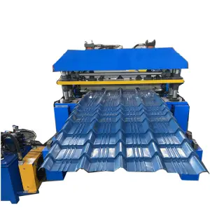 Kenya Box Profile Colored Roof Tile Making Machinery Double Layer Roofing Ibr Roof Sheet Roll Forming Machine