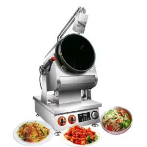 Stainless Steel Gas Flame Stir Fry Machine Commercial Grade Rotary Drum Cooker 220V 150W