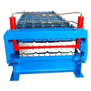Automatic Rolling Forming Color Steel Metal Profile Glazed Brick Roof Tile Press Machine