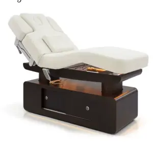 Modern Beauty Salon Furniture Pink Golden Facial Spa Bed 4 Motors Electric Massage Table Bed