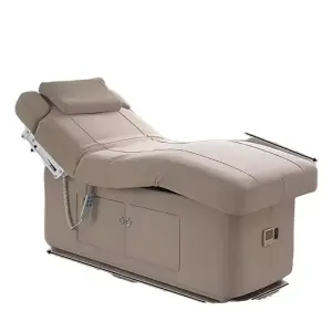 Fully Electric Tables Massage Bed of Spa Bed with Storage Walnut Color for Skin Care Clinic Aesthetic Bed