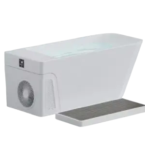 AMBOHR Modern Freestanding Acrylic Rectangular Alcove Bathtub Cold Plunge Athlete Spa Massage Drainer Whirlpool Bathroom