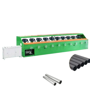 Harmontech Stainless Steel Metal Round Aluminum Tube Polishing Machine Surface Mirror Sanding Effect Finish Polisher