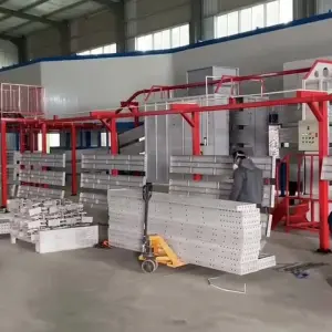 Customizable Automatic Production Powder Coating Booth Electrostatic Spray Line Machines for Painting Steel Substrates