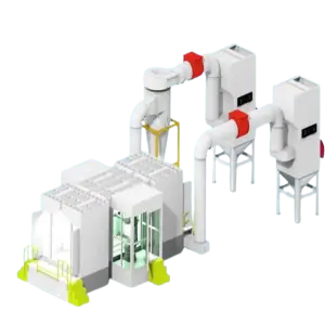 High Efficiency Automatic Powder Coating Line Temperature Uniformity Reciprocator Powder Coating System