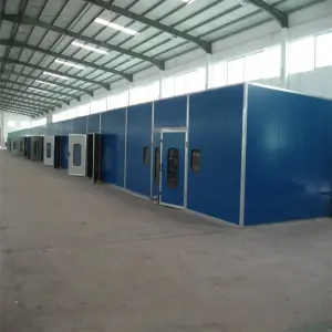 LED Lighting Open Face Furniture Spray Booth Dry Paper Water Curtain Paint Cabinet Wooden Booth