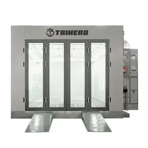 Trihero CE Certified Car Spray Booth with Infrared Baking Room Automated Temperature Control System Car Paint Cabin