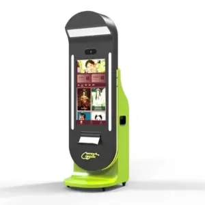 32-inch Photo Booth with Self-Service AI Templates for Instant Printing